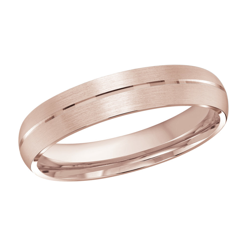 M3-098 18K - Pink Gold 4mm Satin