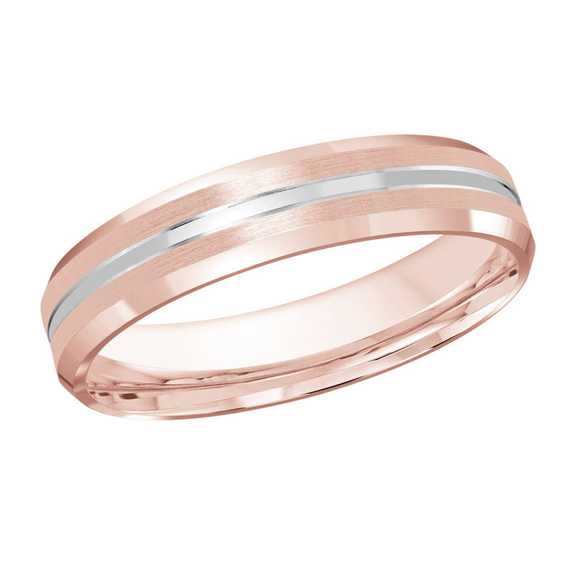 M3-1051 10K - Pink / White Gold 4mm Satin