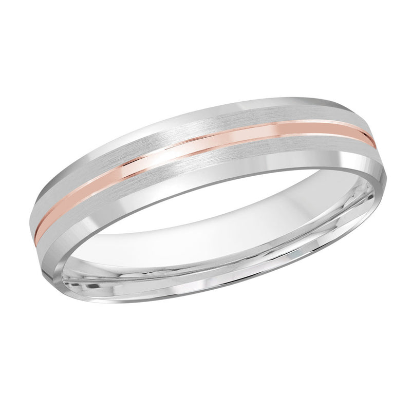 M3-1051 10K - White / Pink Gold 4mm Satin