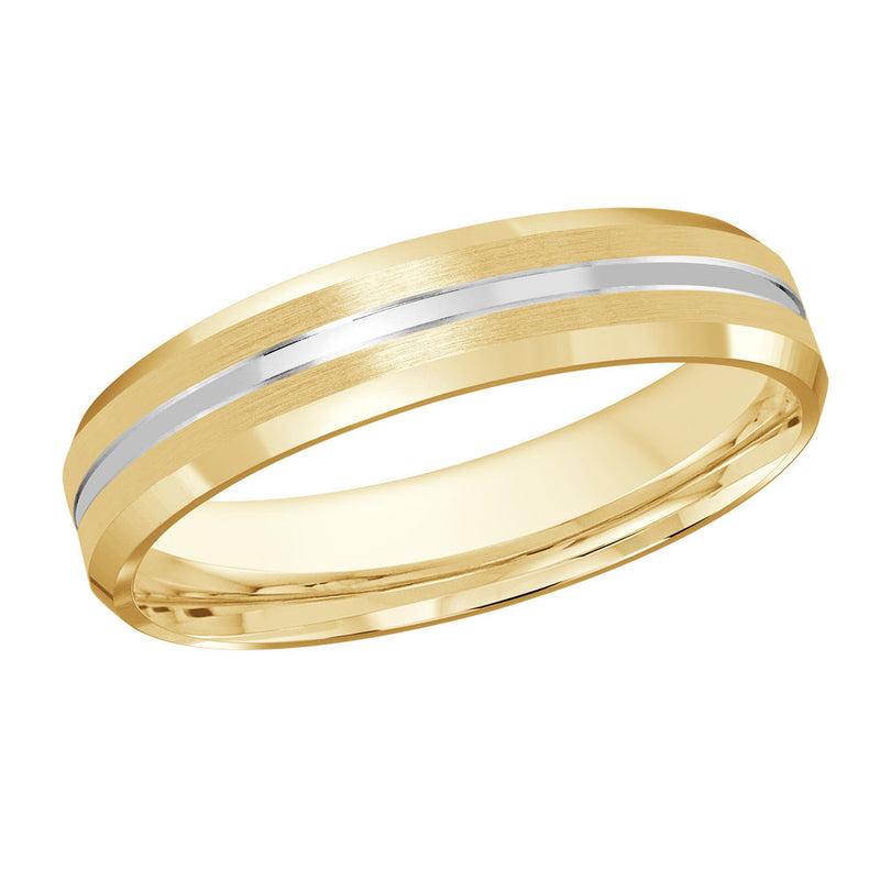 M3-1051 14K - Yellow / White Gold 4mm Satin