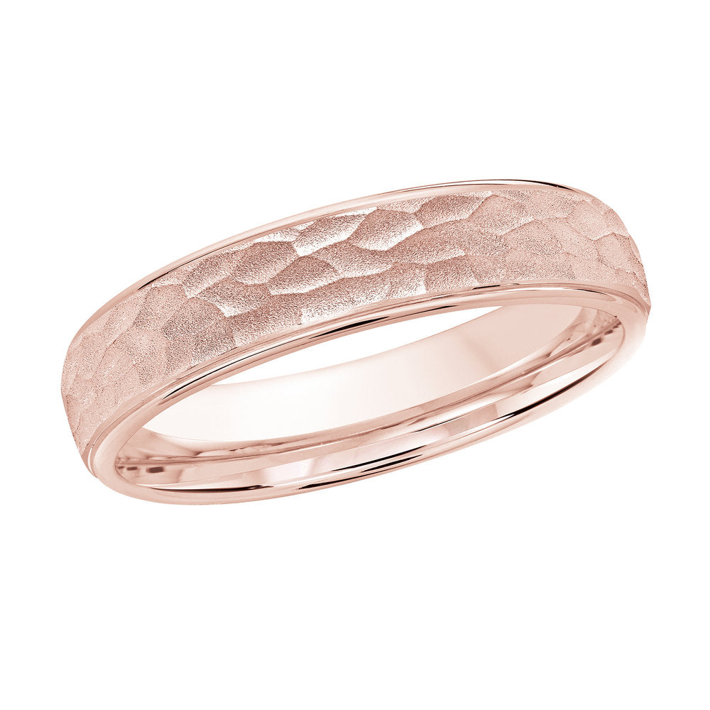 M3-1085 10K - Pink Gold 4mm Hammered