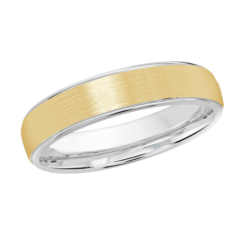 M3-1085 18K - White / Yellow Gold 4mm Satin