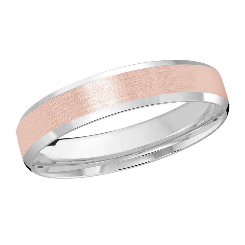 M3-1105 Platinum - White / Pink Gold 4mm Satin