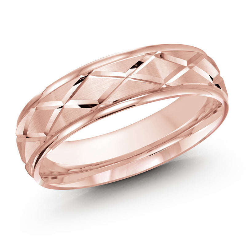M3-111 14K - Pink Gold 6mm Satin
