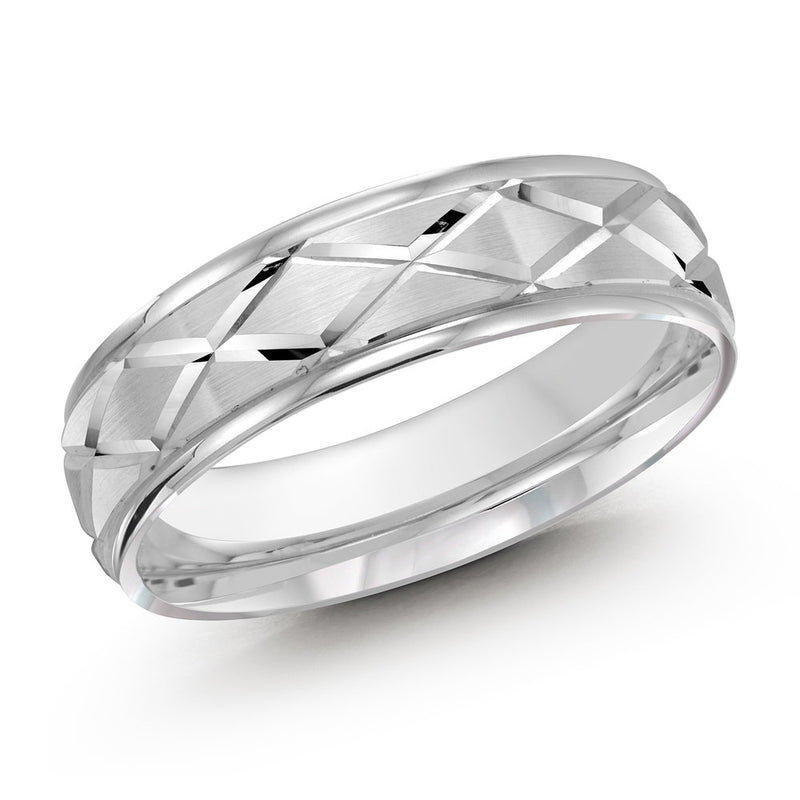 M3-111 Platinum - White Gold 6mm Satin