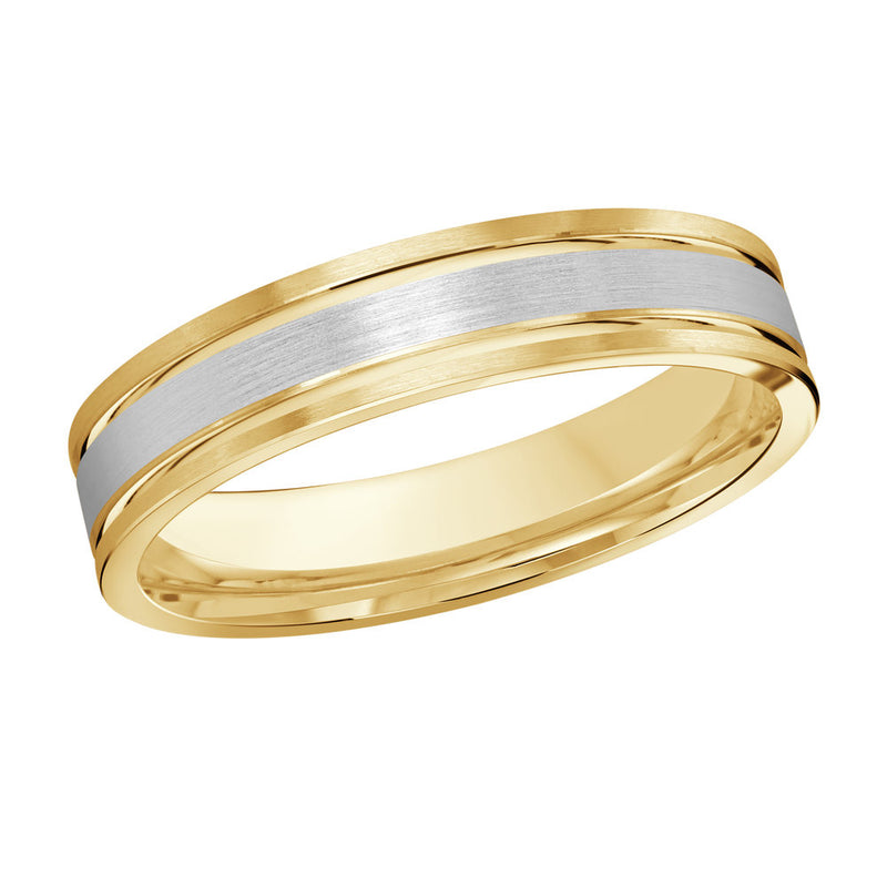 M3-1131 Platinum - Yellow / White Gold 4mm Satin