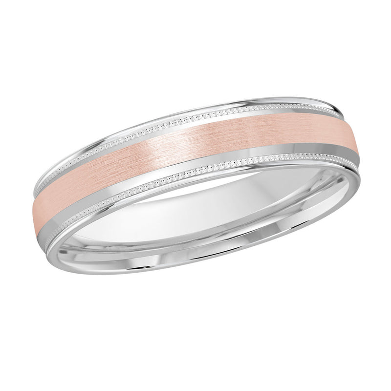 M3-1162 Platinum - White / Pink Gold 4mm Satin