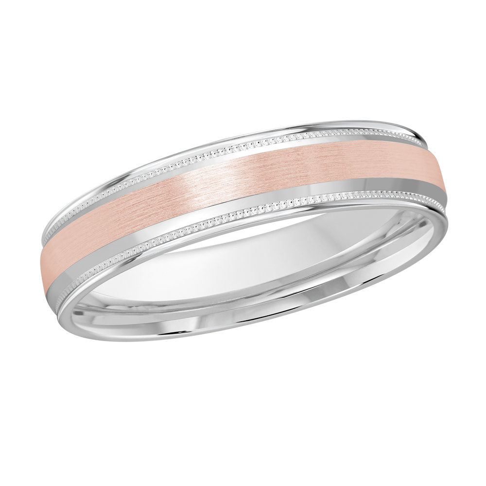 M3-1162 18K - White / Pink Gold 4mm Satin
