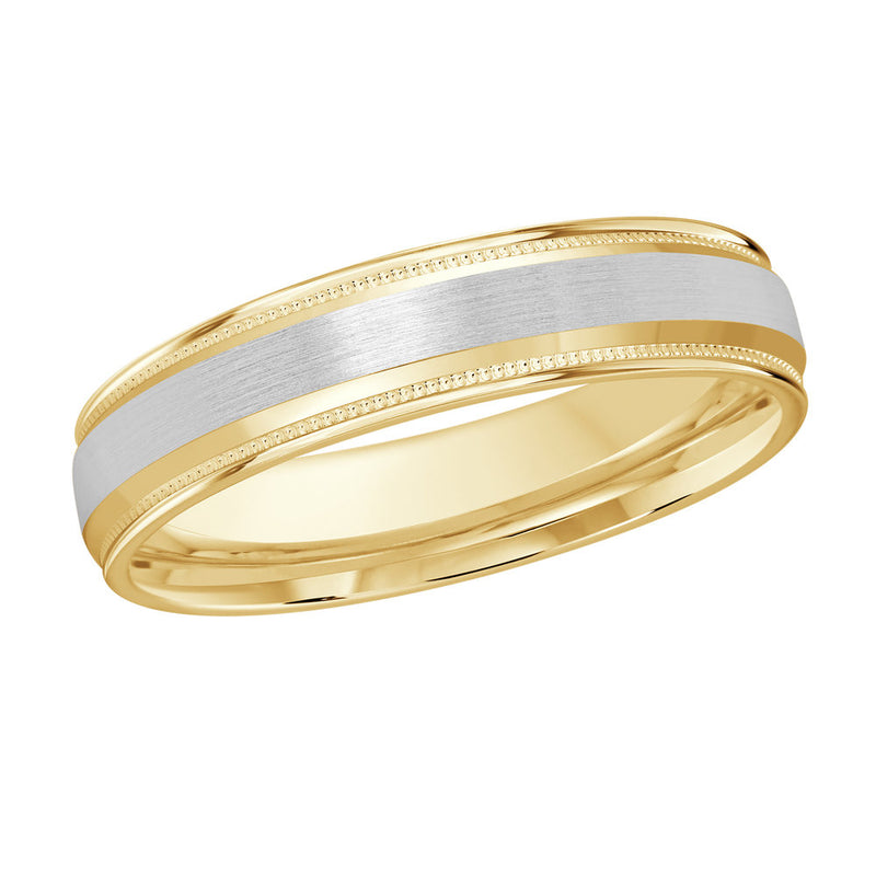 M3-1162 14K - Yellow / White Gold 4mm Satin
