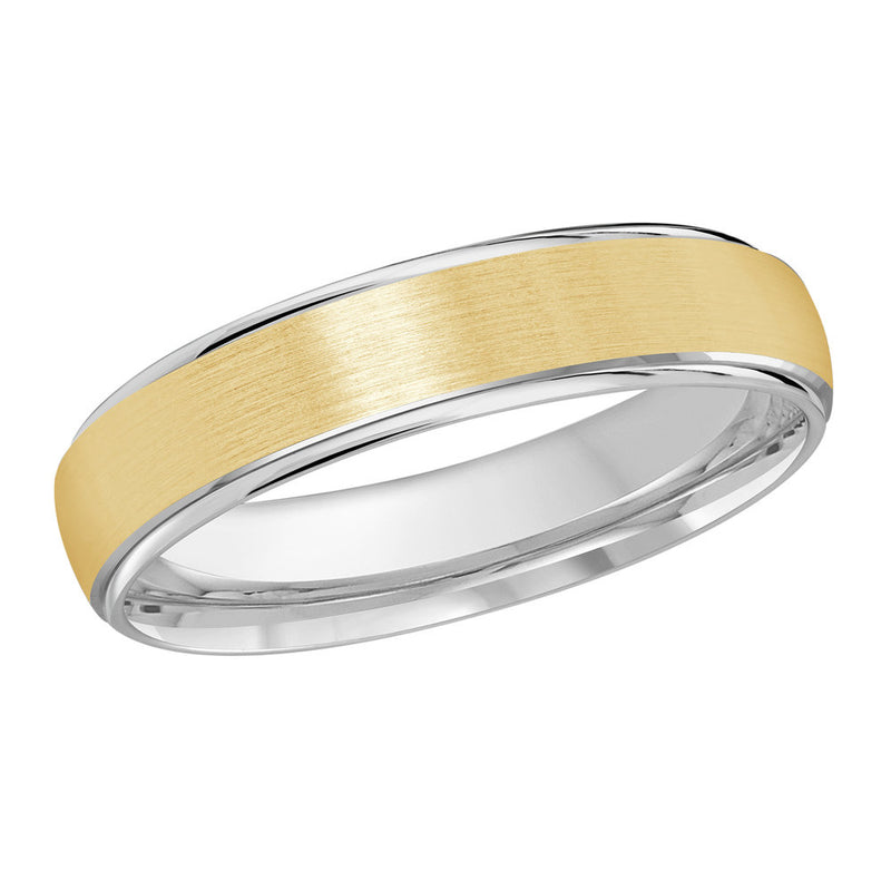 M3-1166 Platinum - White / Yellow Gold 4mm Satin