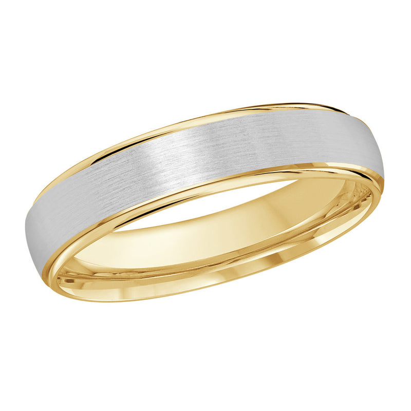 M3-1166 18K - Yellow / White Gold 4mm Satin