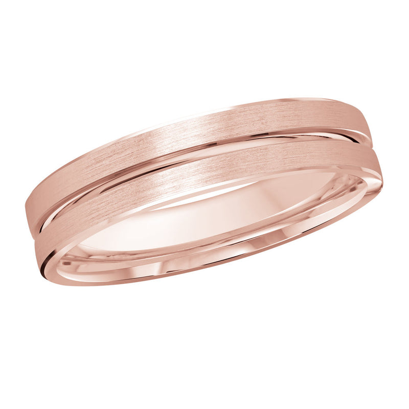 M3-117 18K - Pink Gold 4mm Satin