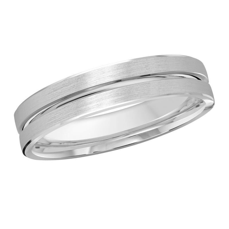 M3-117 14K - White Gold 4mm Satin