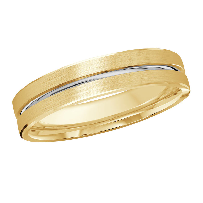 M3-117 14K - Yellow / White Gold 4mm Satin