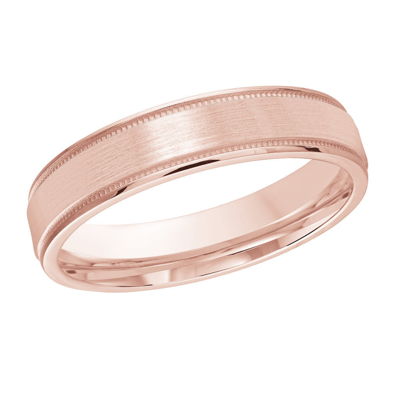 M3-1174 18K - Pink Gold 4mm Satin