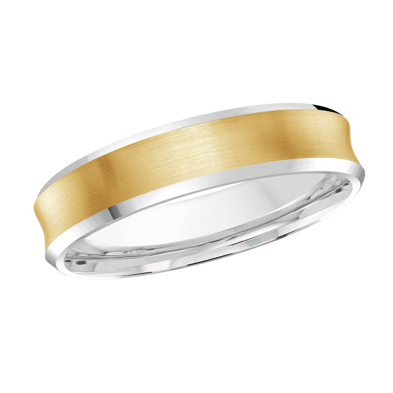 M3-1196 18K - White / Yellow Gold 4mm Satin