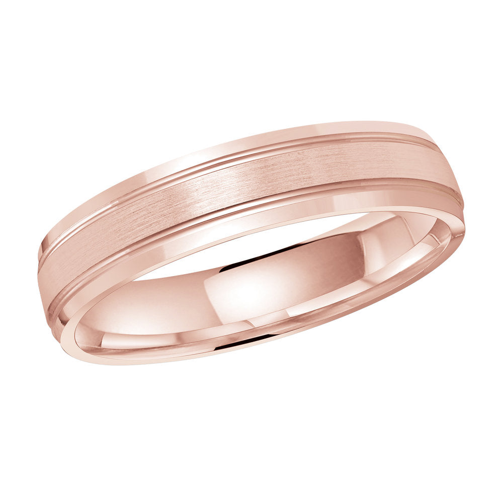 M3-1209 18K - Pink Gold 4mm Satin