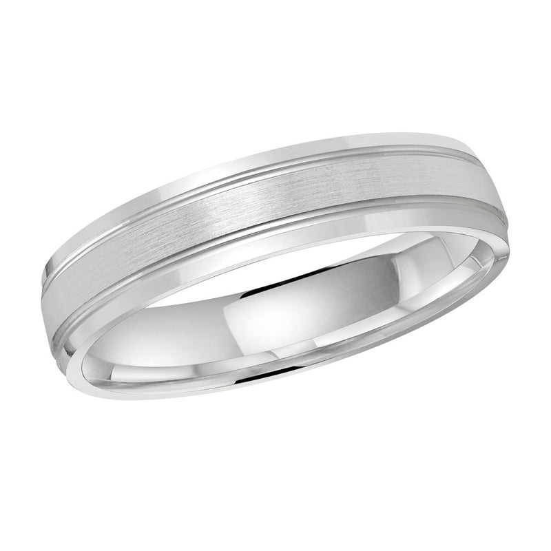 M3-1209 18K - White Gold 4mm Satin