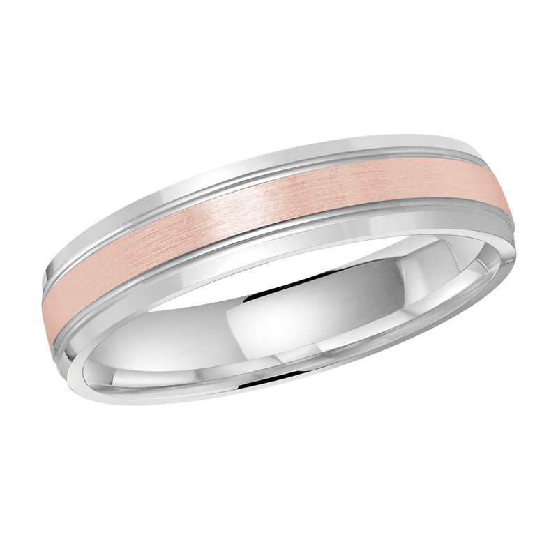 M3-1209 10K - White / Pink Gold 4mm Satin