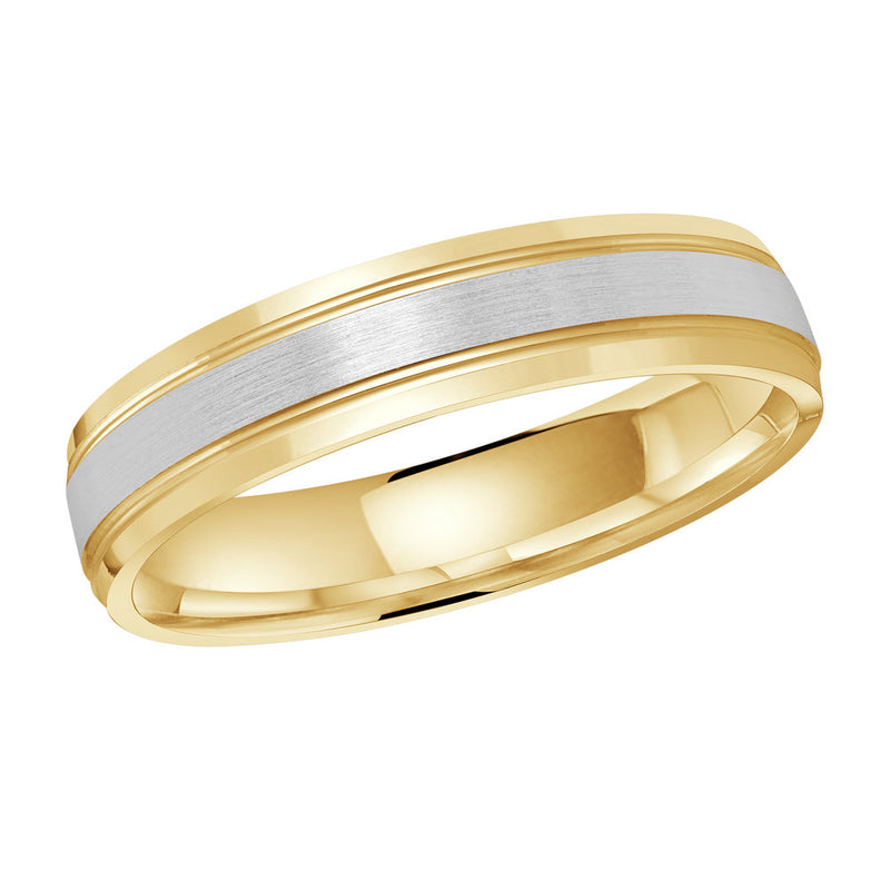 M3-1209 18K - Yellow / White Gold 4mm Satin