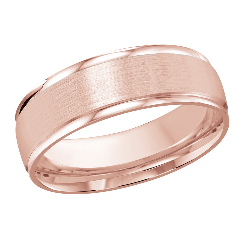 M3-1223 14K - Pink Gold 7mm Satin