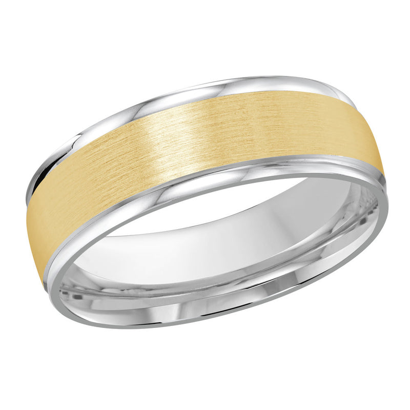 M3-1223 10K - White / Yellow Gold 7mm Satin