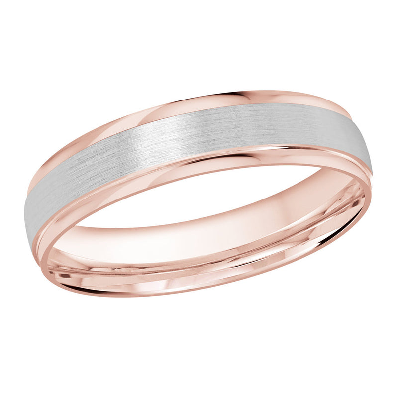 M3-1226 Platinum - Pink / White Gold 4mm Satin