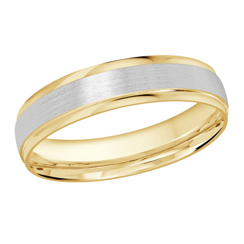 M3-1226 18K - Yellow / White Gold 4mm Satin