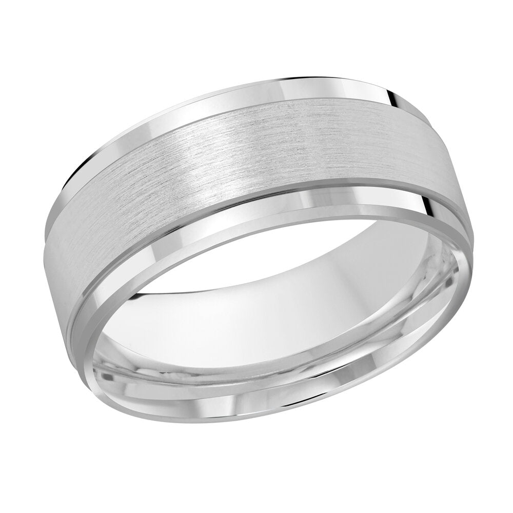 M3-125 10K - White Gold 8mm Satin