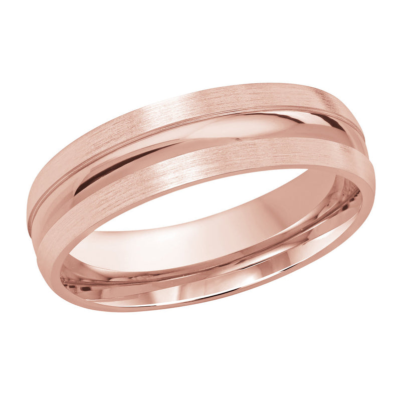 M3-245 18K - Pink Gold 6mm Satin