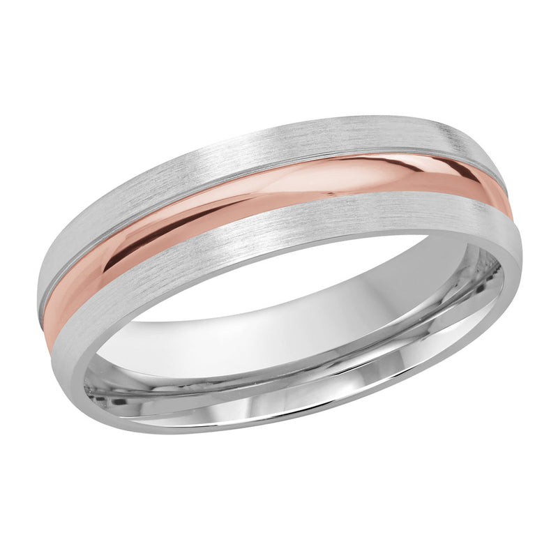 M3-245 10K - White / Pink Gold 6mm Satin