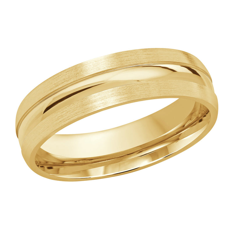 M3-245 18K - Yellow Gold 6mm Satin