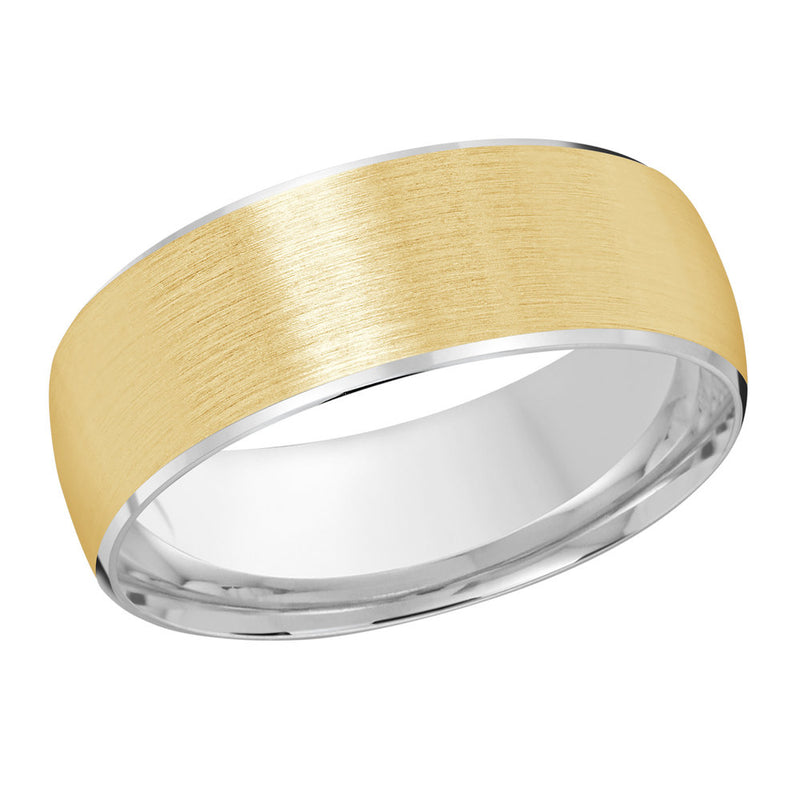 M3-249 10K - White / Yellow Gold 8mm Satin