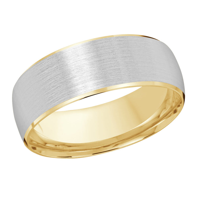 M3-249 10K - Yellow / White Gold 8mm Satin