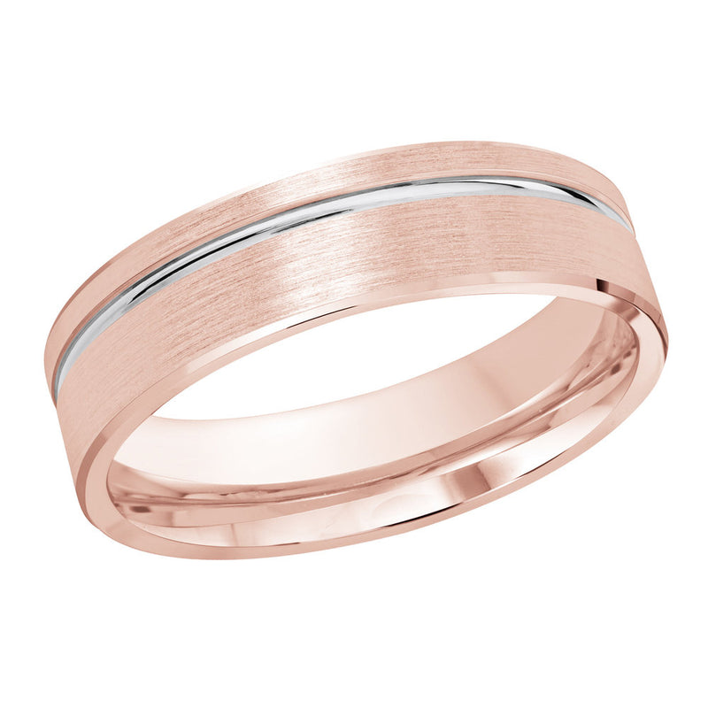 M3-281 Platinum - Pink / White Gold 6mm Satin