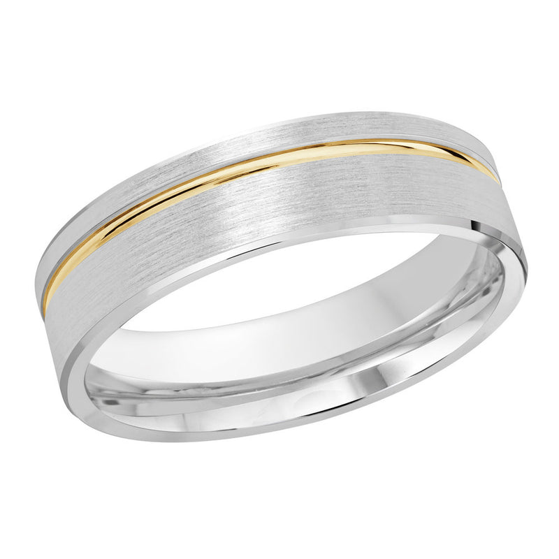 M3-281 14K - White / Yellow Gold 6mm Satin