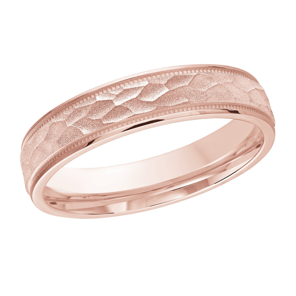 M3-303 10K - Pink Gold 4mm Hammered