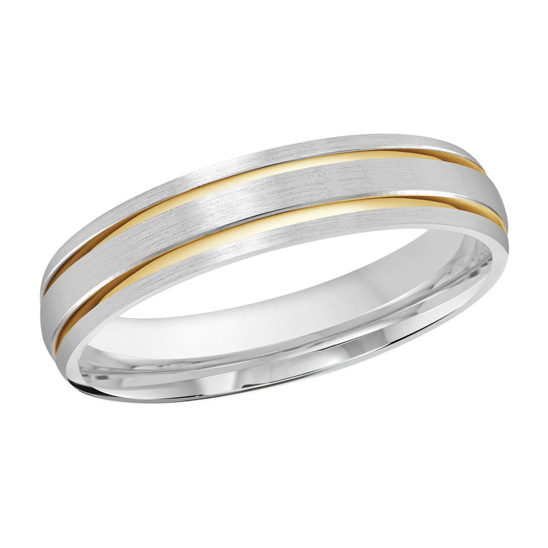 M3-393 18K - White / Yellow Gold 4mm Satin