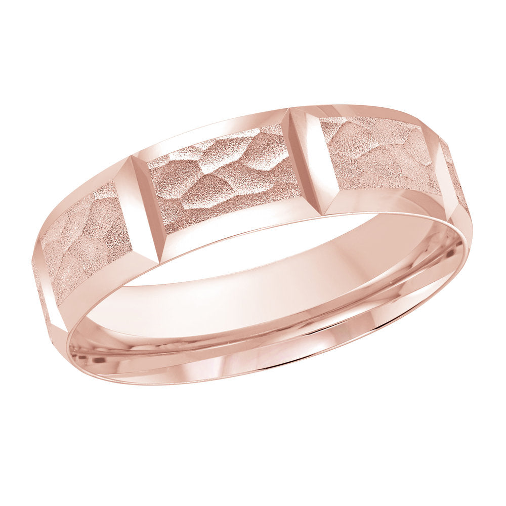 M3-394 14K - Pink Gold 6mm Hammered