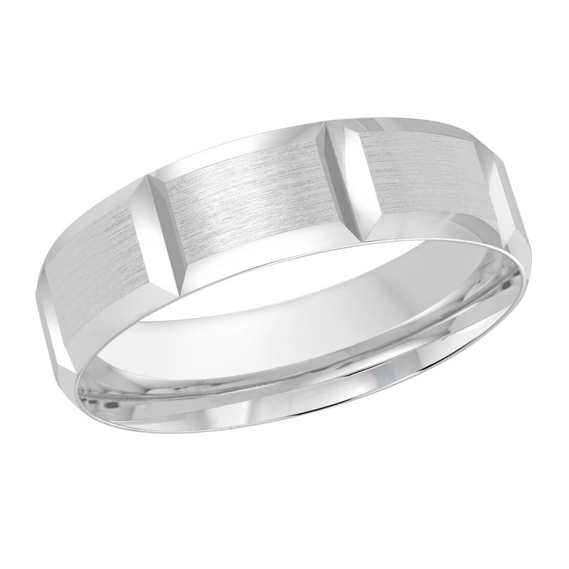 M3-394 18K - White Gold 6mm Satin