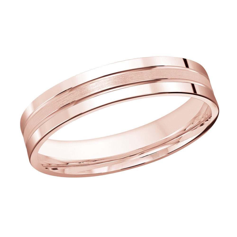 M3-412 14K - Pink Gold 4mm Satin