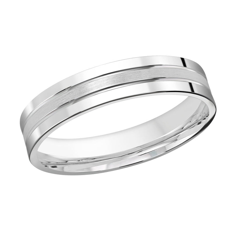 M3-412 14K - White Gold 4mm Satin