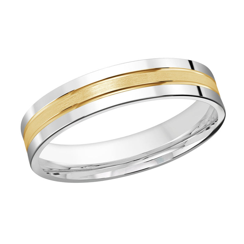 M3-412 Platinum - White / Yellow Gold 4mm Satin