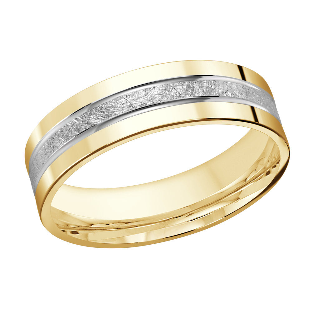 M3-412 10K - Yellow / White Gold 6mm Scratch