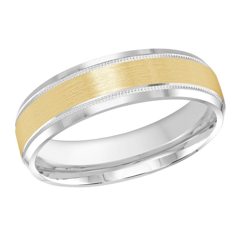 M3-413 Platinum - White / Yellow Gold 6mm Satin