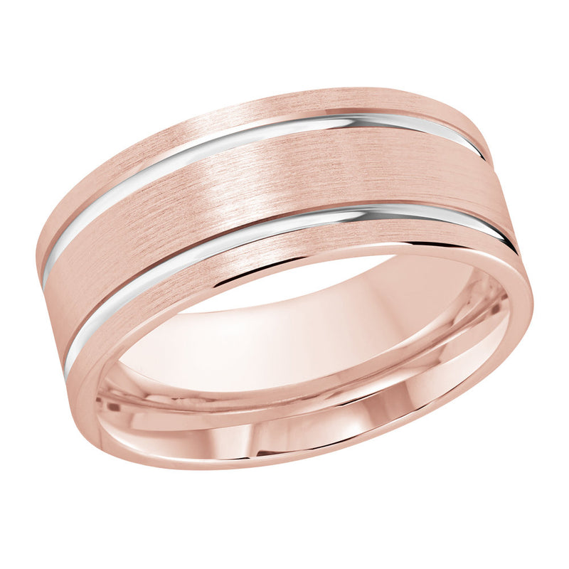 M3-416 10K - Pink / White Gold 8mm Satin