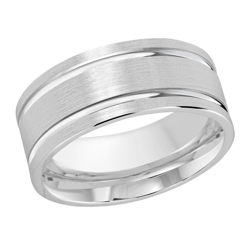 M3-416 10K - White Gold 8mm Satin