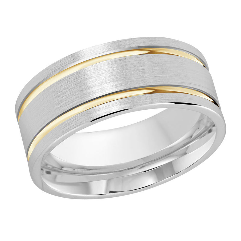 M3-416 14K - White / Yellow Gold 8mm Satin