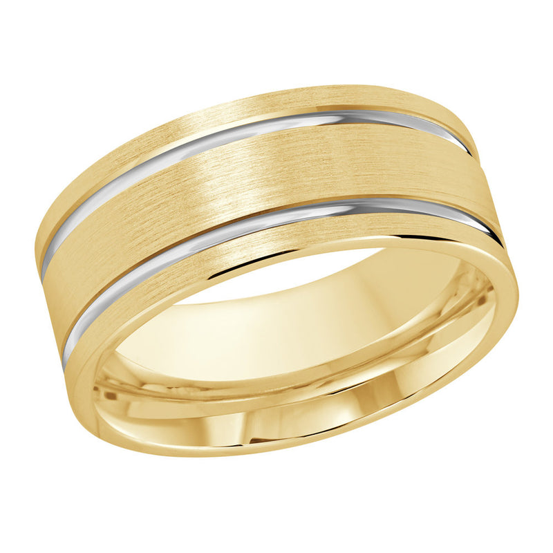 M3-416 Platinum - Yellow / White Gold 8mm Satin