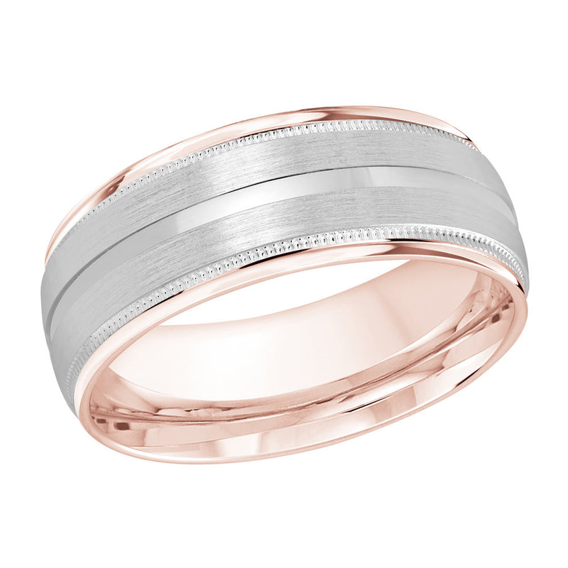 M3-503 Platinum - Pink / White Gold 8mm Satin
